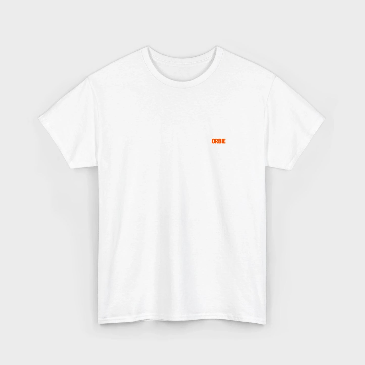 Orbie Mini Logo Unisex T-Shirt - White/Orange