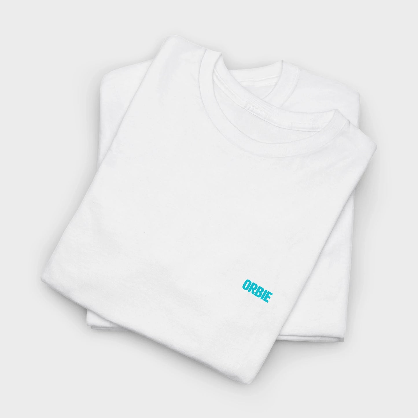 Orbie Mini Logo Unisex T-Shirt - White/Turquoise