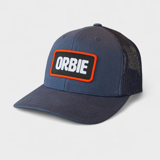 Orbie Badge Logo Trucker Hat - Navy