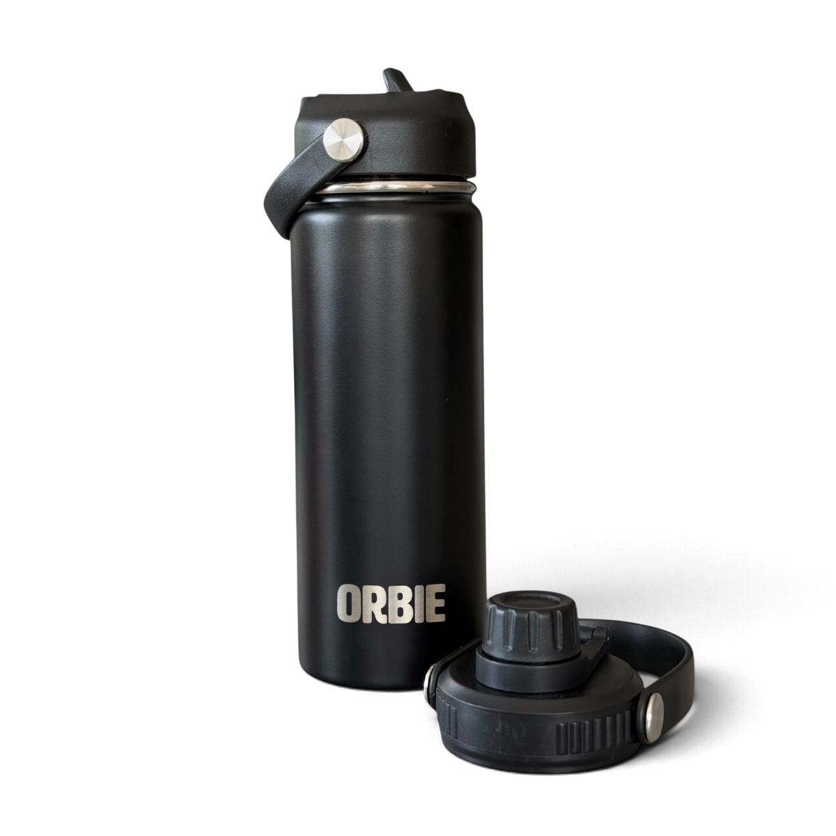Orbie 18oz Insulated Bottle - Black