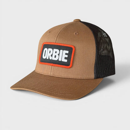 Orbie Badge Logo Trucker Hat - Brown