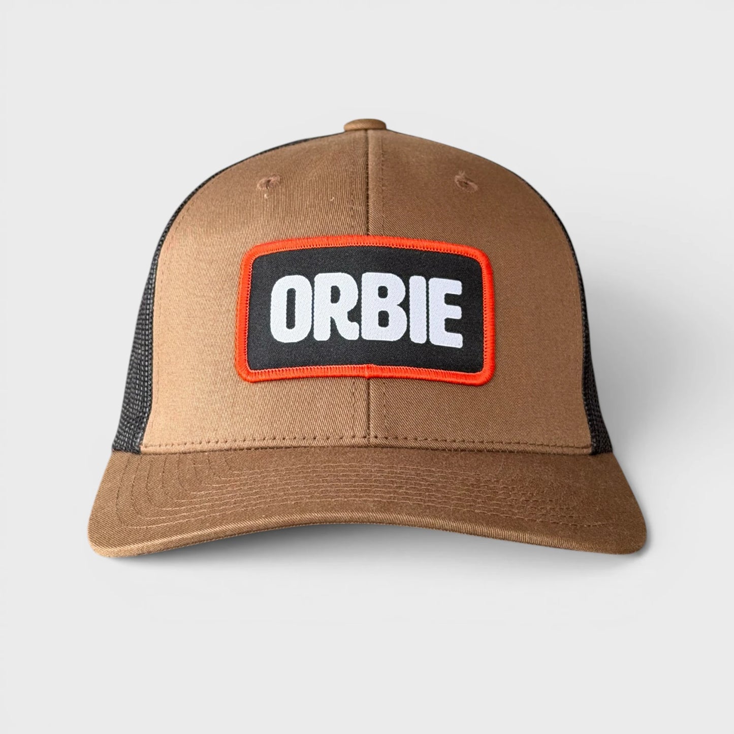 Orbie Badge Logo Trucker Hat - Brown
